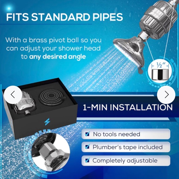 NWT SparkPod Multi-Stage filtration Showerhead for hard water neutral PH - Picture 2 of 10